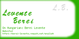 levente berei business card